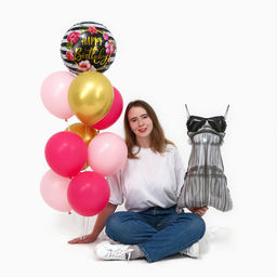 Цена за 2 шт. Воздушные шары, букет «Для неё», набор 10 шт.