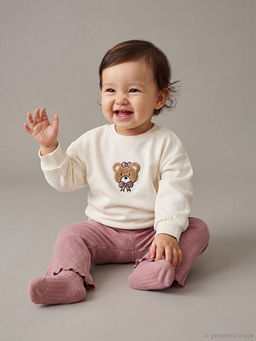 Nak??l? K?z Bebek Sweatshirt ve Tayt