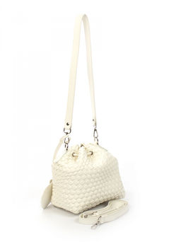 LACCOMA сумка СУ038-белый эко кожа хлопок  фото 2