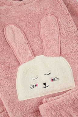 Pembe Mini Me Pelus Orme K?z Cocuk Pijama Tak?m? TKDAW26PT00014 - Trendyolmilla фото 4