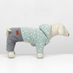 Комбинезон Прогулка, размер XS (ДС 20, ОГ 33, ОШ 23 см, до 3 кг), серо-зелёный - Simaland фото 2