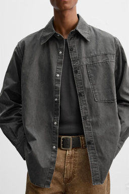 WAXED OVERSHIRT - LIMITED EDITION - Zara фото 7