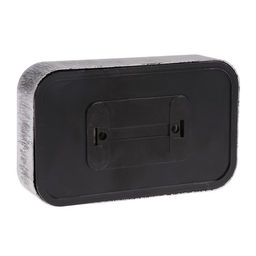 Розетка «Элект» RA 16-237-ЧС, 250 В, 16 А, открытая, двухместная, без заземления, чёрная под серебро