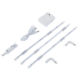 ULM-F42-3W/4200K SENSOR IP20 WHITE Комплект светодиодных полосок с датчиком движения 10Lux. Питание 4ААА. 150Lm. Белый. ТМ Uniel