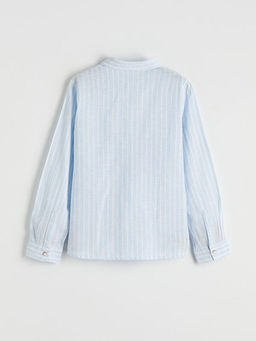 ?izgili Keten Kar???ml? Erkek ?ocuk G?mlek