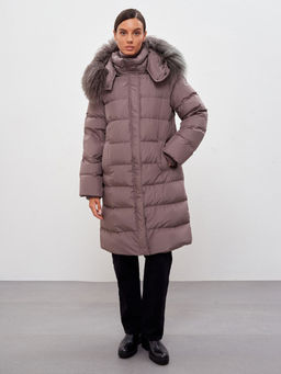 Conso/WDL 220514 - cappuccino Пуховое Полупальто фото 6