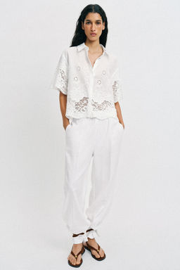 CAMISA BORDADOS PERFORADOS / Blanco - Zara фото 11