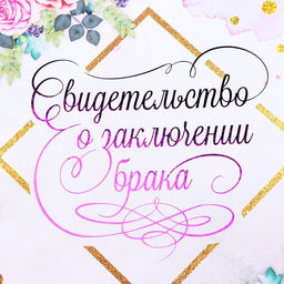Свидетельство о заключении брака Цветение софт тач, тиснение, розы, 31х22,5 см - Дарим красиво фото 3