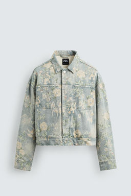 FLORAL PRINT DENIM JACKET - Zara фото 2