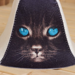 Шапка для бани Кошка принт - Добропаровъ фото 2