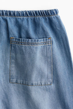 Pantal?n denim con cord?n de ajuste - H&m фото 7