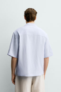 CAMISA KIMONO VISCOSA - LINO / Celeste - Zara фото 3
