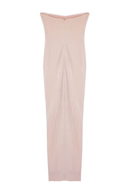 Pudra Par?lt?l? Vucuda Oturan Drapeli Orme Uzun Abiye Elbise TPRSS24AE00128 - Trendyolmilla фото 7