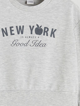 Bisiklet Yaka K?z ?ocuk Sweatshirt