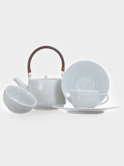 Блюдо для фруктов Magistro Willow, 17.8×4.7 см, фарфор, голубое