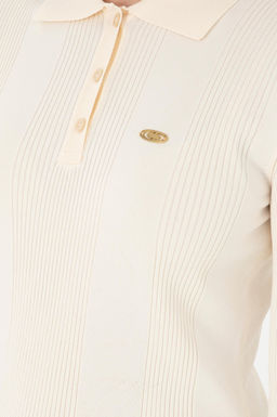 Женский кремовый свитер Неожиданная скидка в корзине - U.s. polo assn фото 7