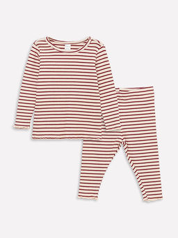 Bisiklet Yaka Uzun Kollu K?z Bebek Pijama Tak?m?
