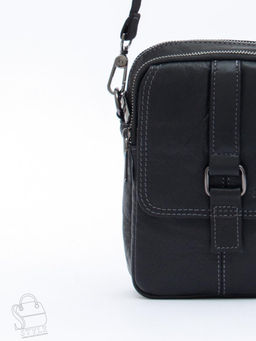 Сумка мужская кожаная 8612S black Fuzhiniao