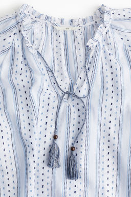 Blusa de algod?n con cord?n de ajuste - H&m фото 2