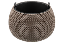 Кашпо 3,9 л 29*29*20 см "Сфера" серо-коричневое (модель 573)