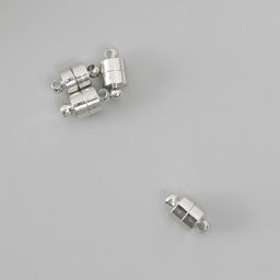 Цена за 4 шт. Застёжка магнитная металл серебро 0.7×1.2×0.7 см, (набор 2 половинки)