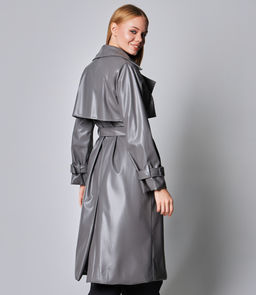 Тренч #КТ11061-1, серый
