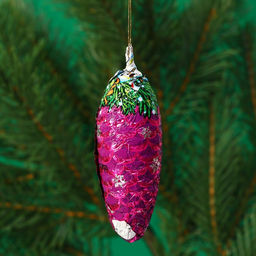 Цена за 3 шт. Шоколадная фигурка новогодняя Шишка еловая на нитке, МИКС, 18 г - Simaland фото 3