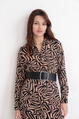 Платье-рубашка с английским воротником принт - Martichelli фото 282