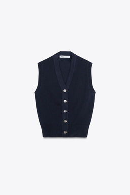PLAIN KNIT VEST - Zara фото 5