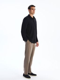 Slim Fit Uzun Kollu Erkek Dokulu G?mlek