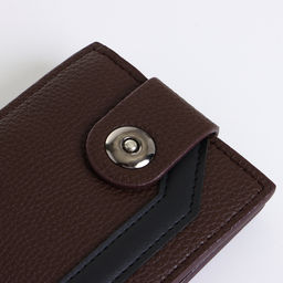 Портмоне мужское на магните, коричневое