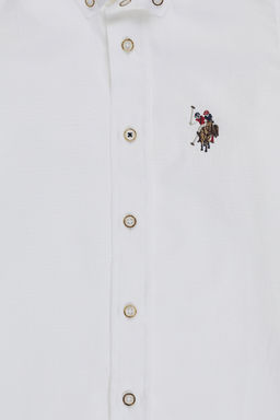 Erkek _ocuk Beyaz Uzun Kollu Basic G_mlek - U.s. polo assn фото 8