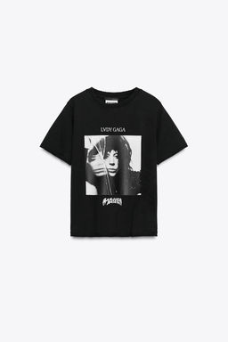 LADY GAGA FADED-EFFECT T-SHIRT - Zara фото 12
