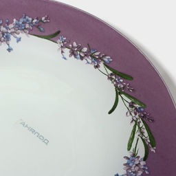 Тарелка десертная Доляна Веточка лаванды, d=20 см  фото 8