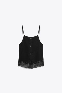 OPEN BACK EMBROIDERED TOP - Zara фото 3