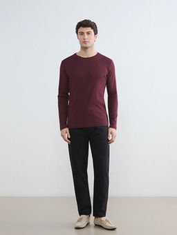 Bisiklet Yaka Uzun Kollu Erkek Ti??rt