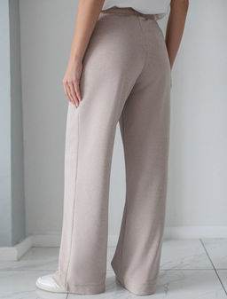 Брюки прямые из премиального футера двухнитки с эластаном