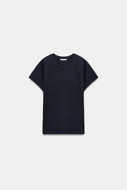 CAMISETA INTERLOCK MANGA JAPONESA / Marino - Zara фото 5