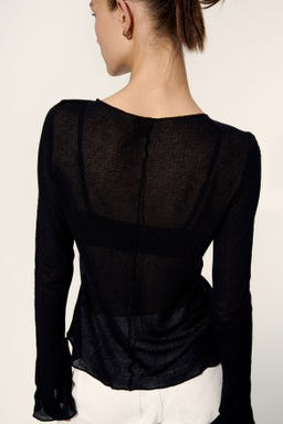 Top de punto con escote barco - H&m фото 4