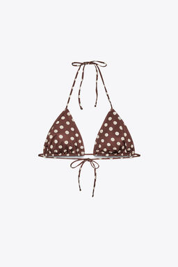 POLKA DOT TRIANGLE BIKINI TOP - Zara фото 6