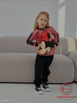 Костюм двойка для девочки из 3х-нитки хлопка с начесом