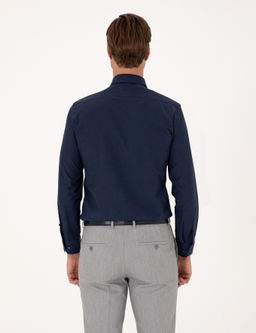 Lacivert Slim Fit Uzun Kollu Basic G_mlek - Pierre cardin фото 5