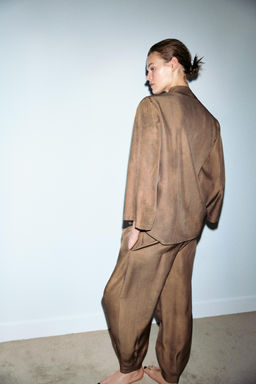 PRINTED VOLUME TROUSERS - Zara фото 3