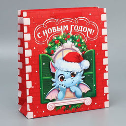 Пакет ламинированный вертикальный Новогодние чудеса, M 26 30 9 см