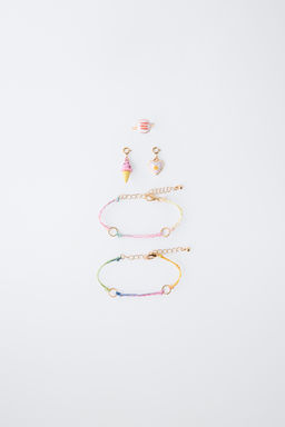 PACK DOS PULSERAS CHARMS INTERCAMBIABLES / Rosa claro