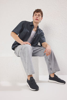 Trendyol Shoes Lacivert Triko Bagc?kl? Hafif Taban Erkek Spor Ayakkab? TAKSS25SN00018 - Trendyolmilla фото 3