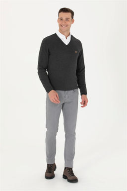 U. S. Polo Assn Мужской базовый свитер антрацитового цвета - U.s. polo assn фото 10