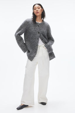 Cardigan en mezcla de mohair