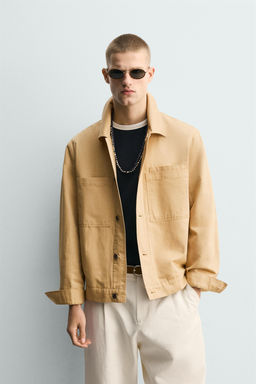 SOBRECAMIS RELAXED FIT ALGOD?N - LINO / Mostaza - Zara фото 2