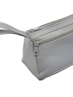 Пенал школьный «Классика», 2 отделения, на молнии, серый